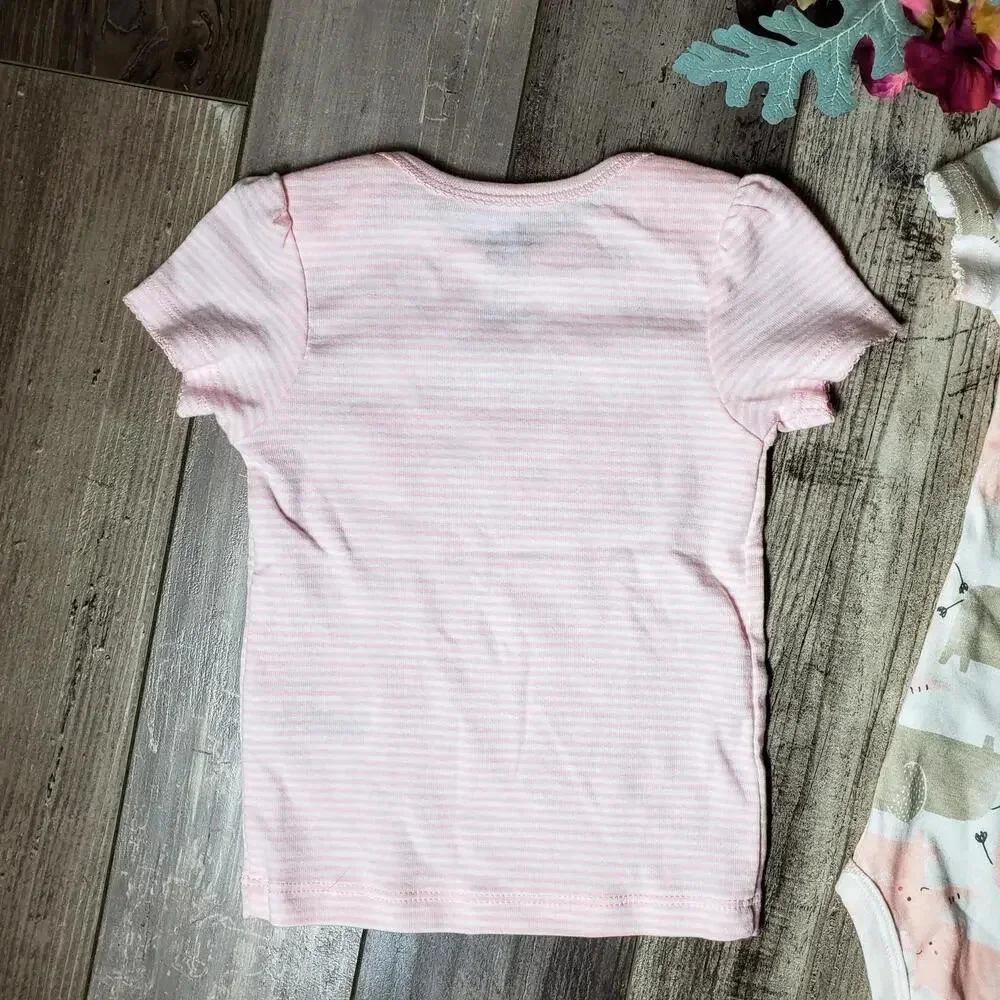 Child of Mine by Carter's Pink Little Sister Elephant Tops Bundle Size 18m NWOT